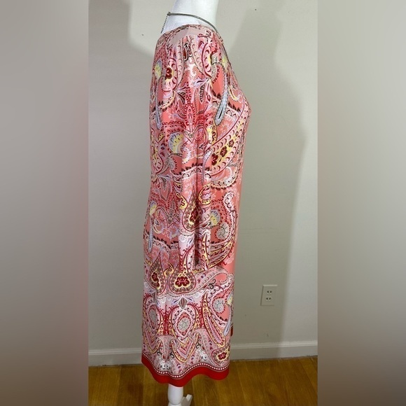 London Times dress sz 10 beautiful print that reminds me of a silky scarf - Picture 9 of 13